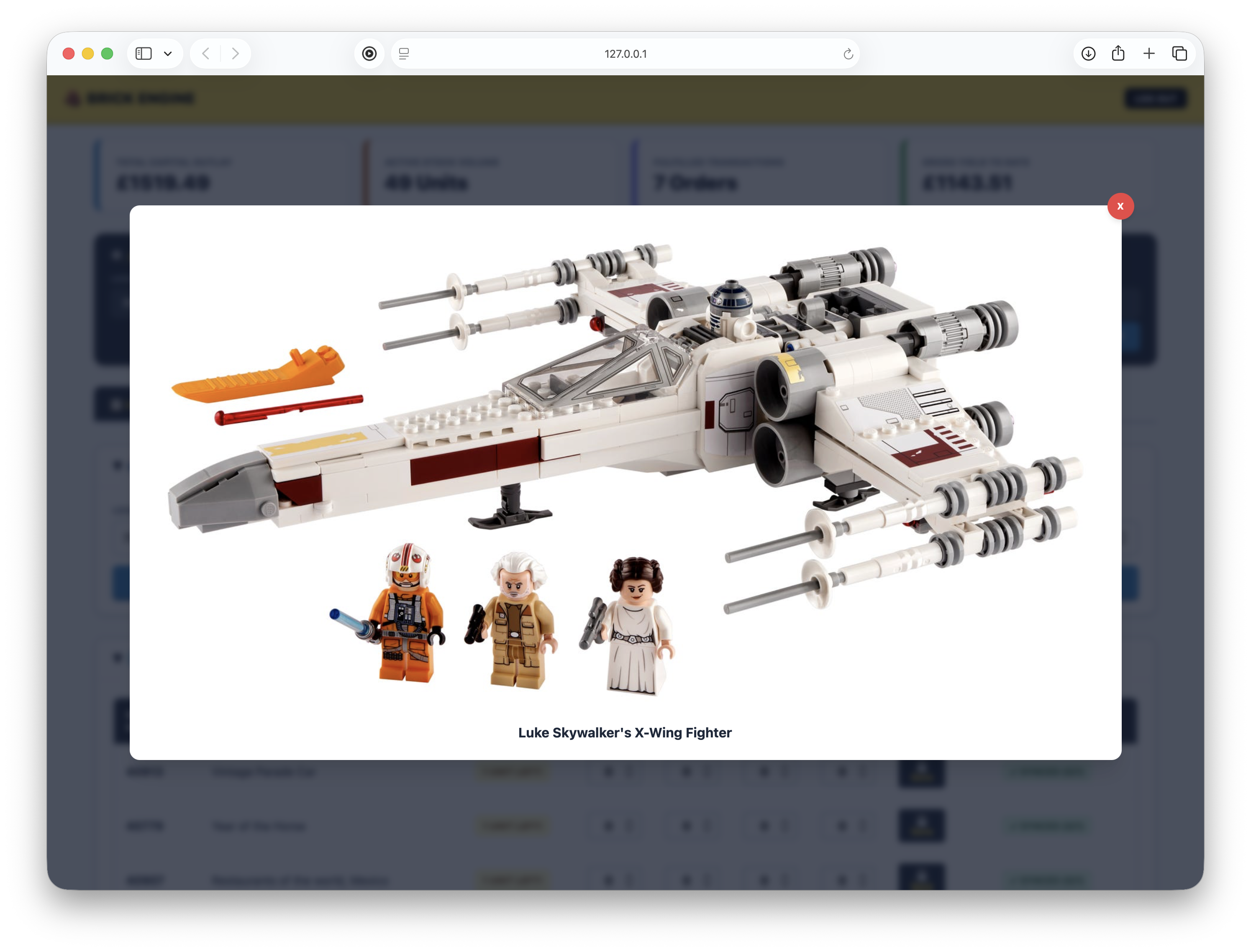 Visually check the set you are adding matches the set number entered